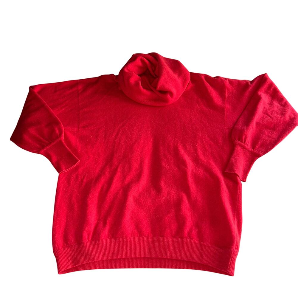 King Deer red 100% cashmere sweater King Deer cowel neck size large